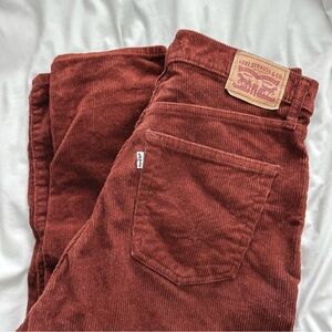 💛3 for $40 SALE: Levi's Women's Corduroy High Waisted Mom Jeans Size 30 Rust